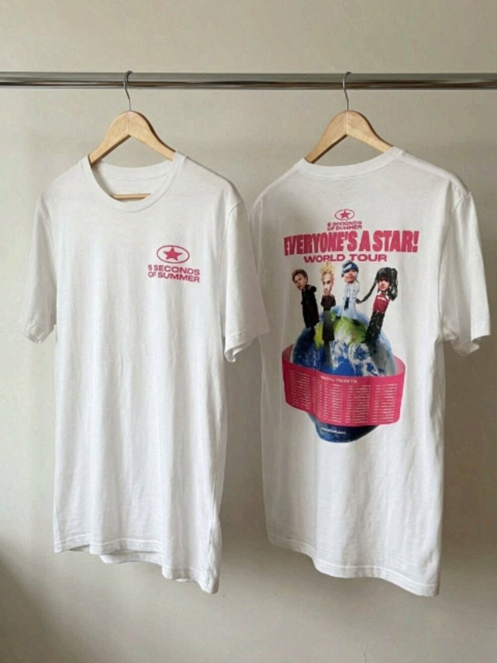 5 Seconds Of Summer Everyone's A Star World Tour 2026 T-Shirt Reprint
